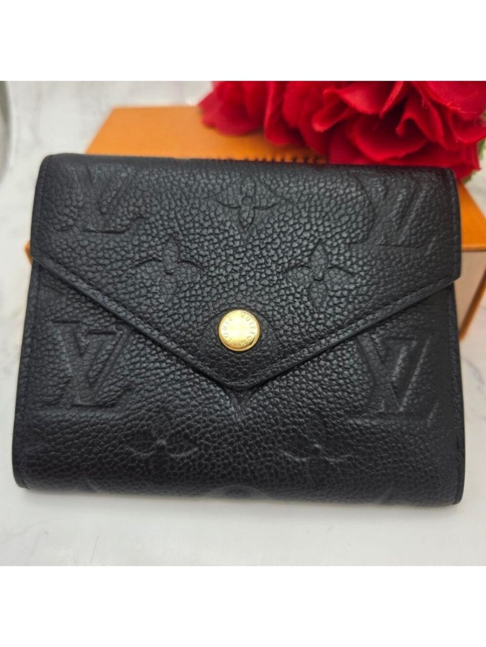 Louis Vuitton Monogram Empreinte Portefeuille Victorine Fold Wallet
